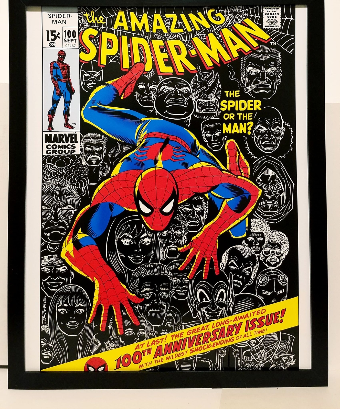 Amazing Spider-Man #100 by John Romita 11x14 FRAMED Marvel Comics Art Print Post