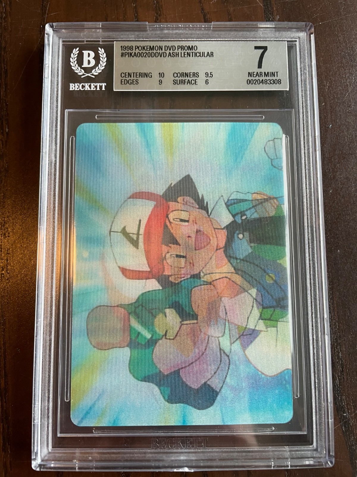 Pokemon 1998 DVD Promo Ash Lenticular PIKA0020DVD Viz Video BGS 7