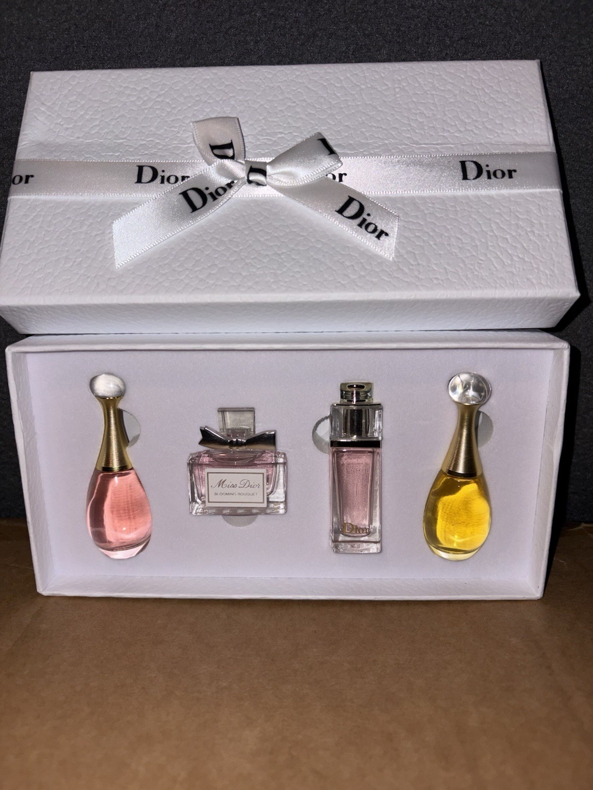Dior Mini Perfume Gift Set 4pc 5ml J’adore Miss Dior Dior Addict Dior Homme