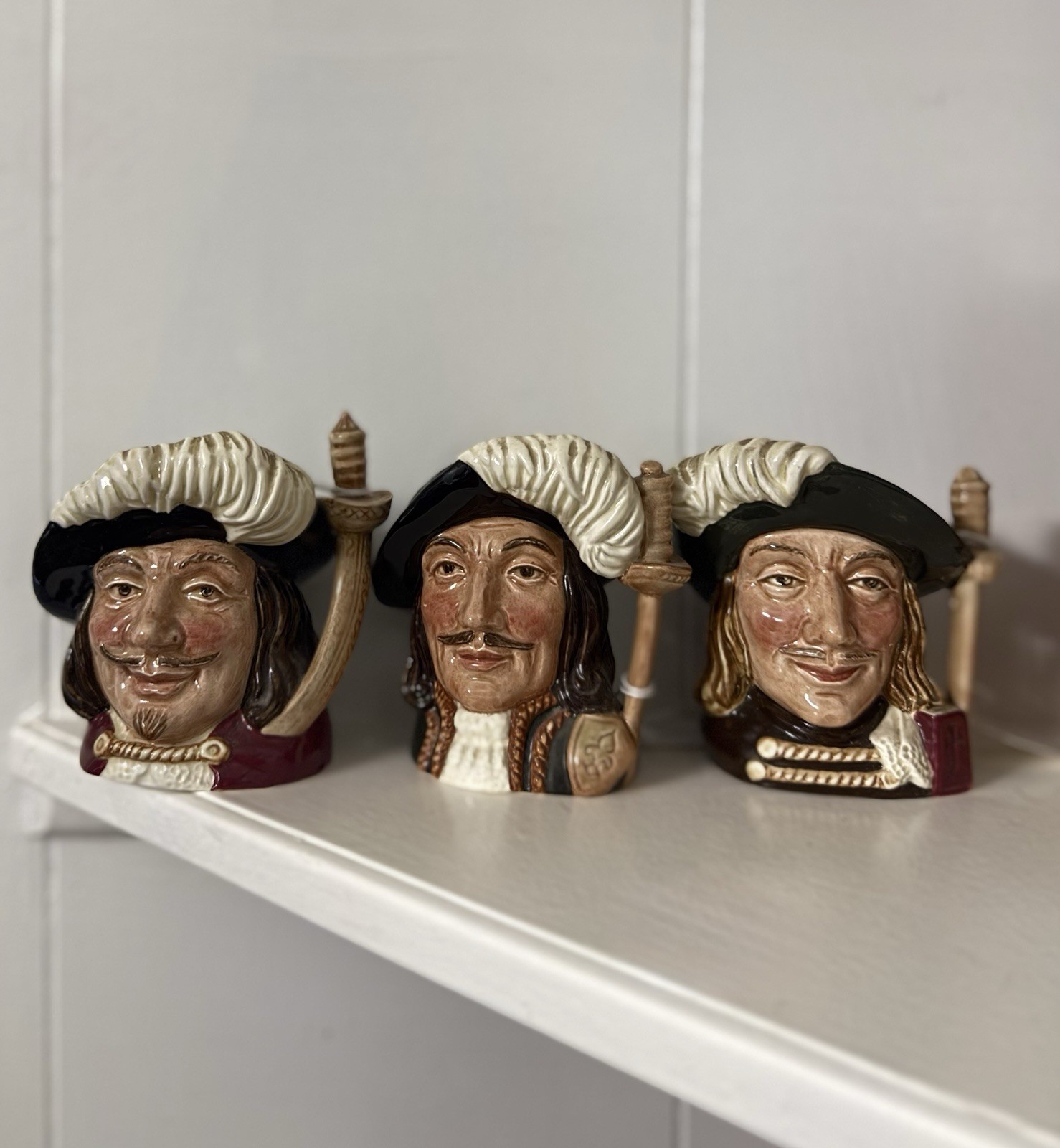Vintage 1950s Royal Doulton Three Musketeers Aramis Porthos & Athos Small Toby