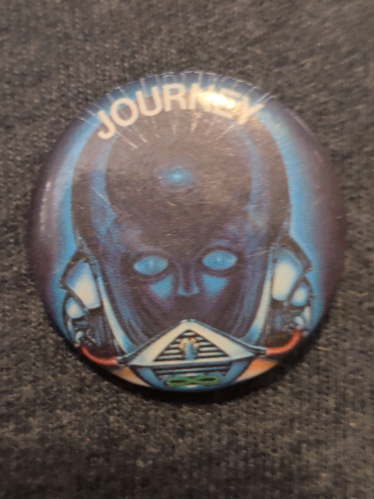 Vintage 1983 JOURNEY Frontiers pin 1.25