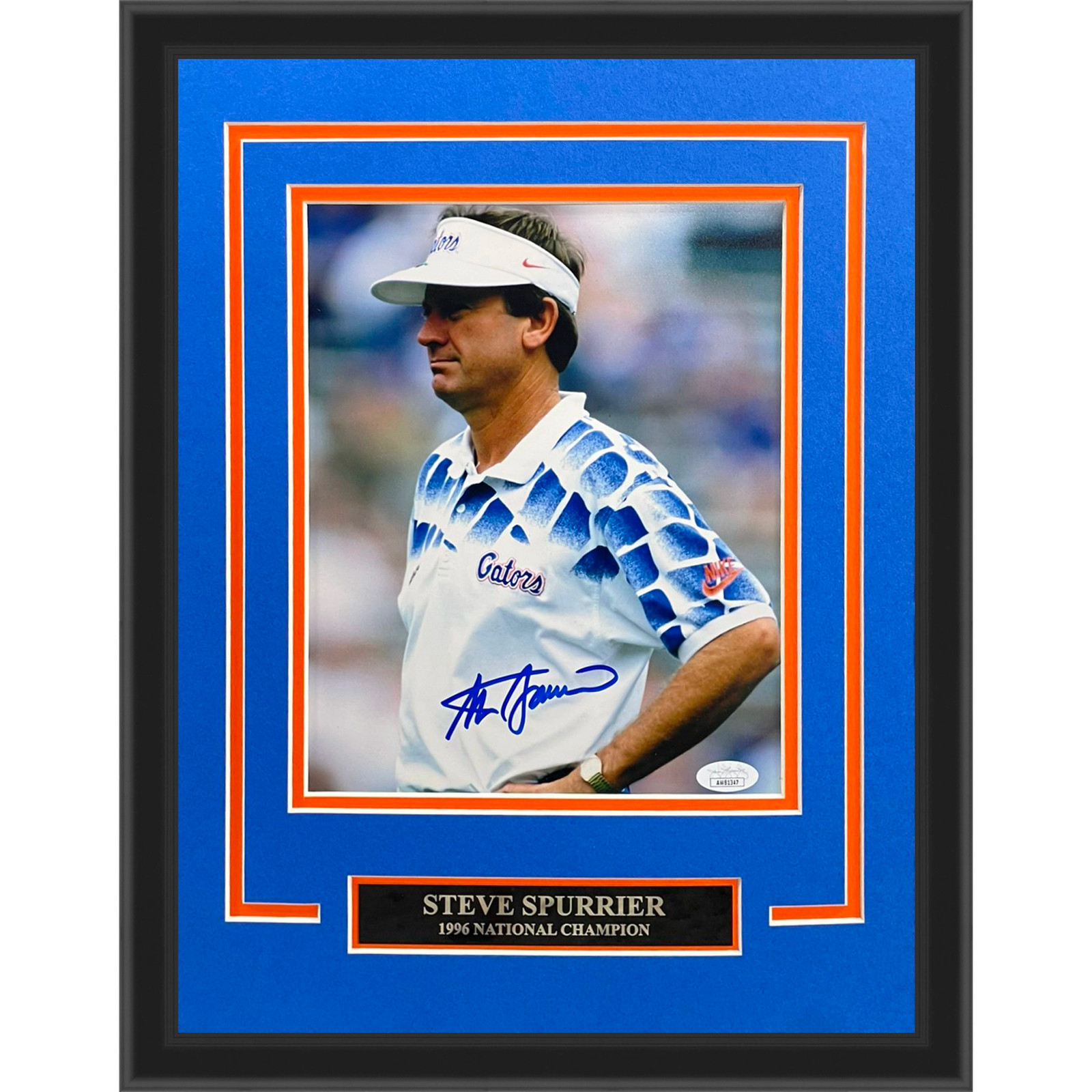 Steve Spurrier Autographed Florida Gators (Coaching) Deluxe Framed 8x10 Photo -