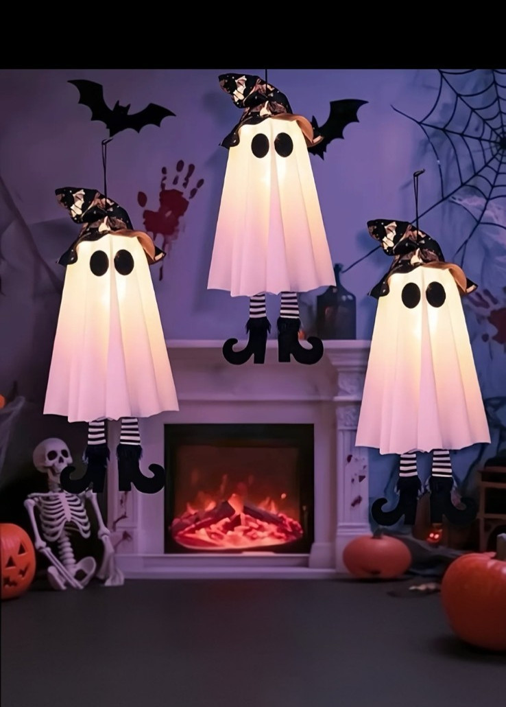 THREE Ghost Witch Hanging Light  ```   3 for $21