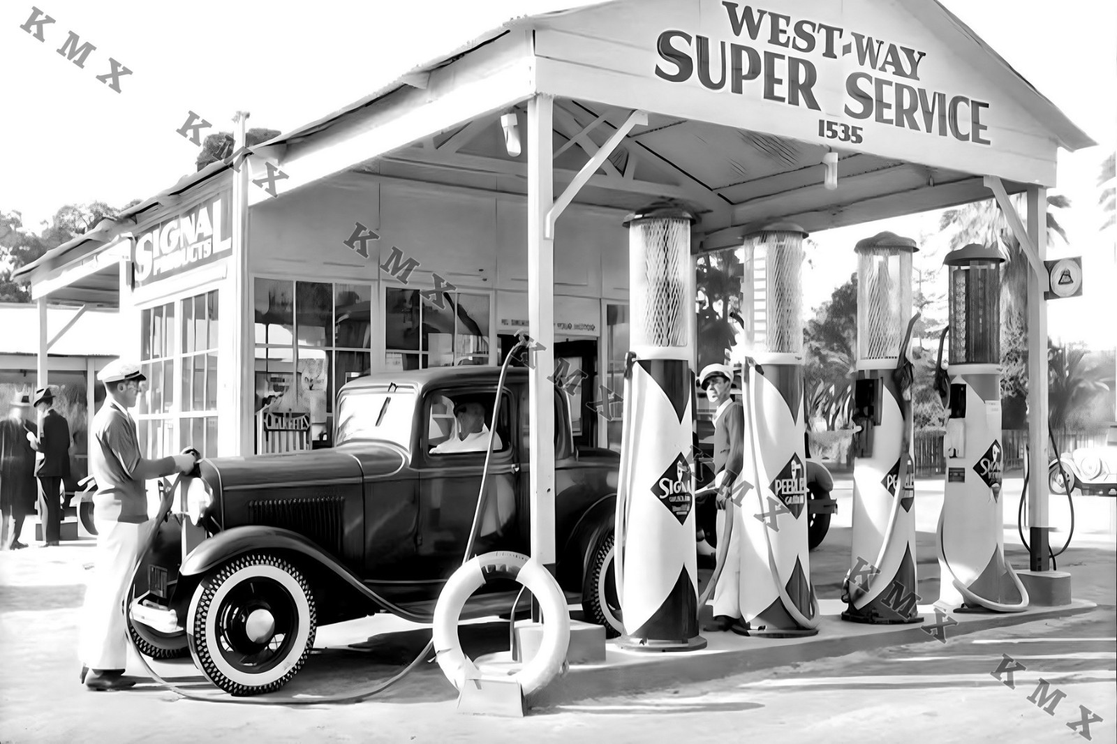 1920's West Way Gas Station 4x6 photo