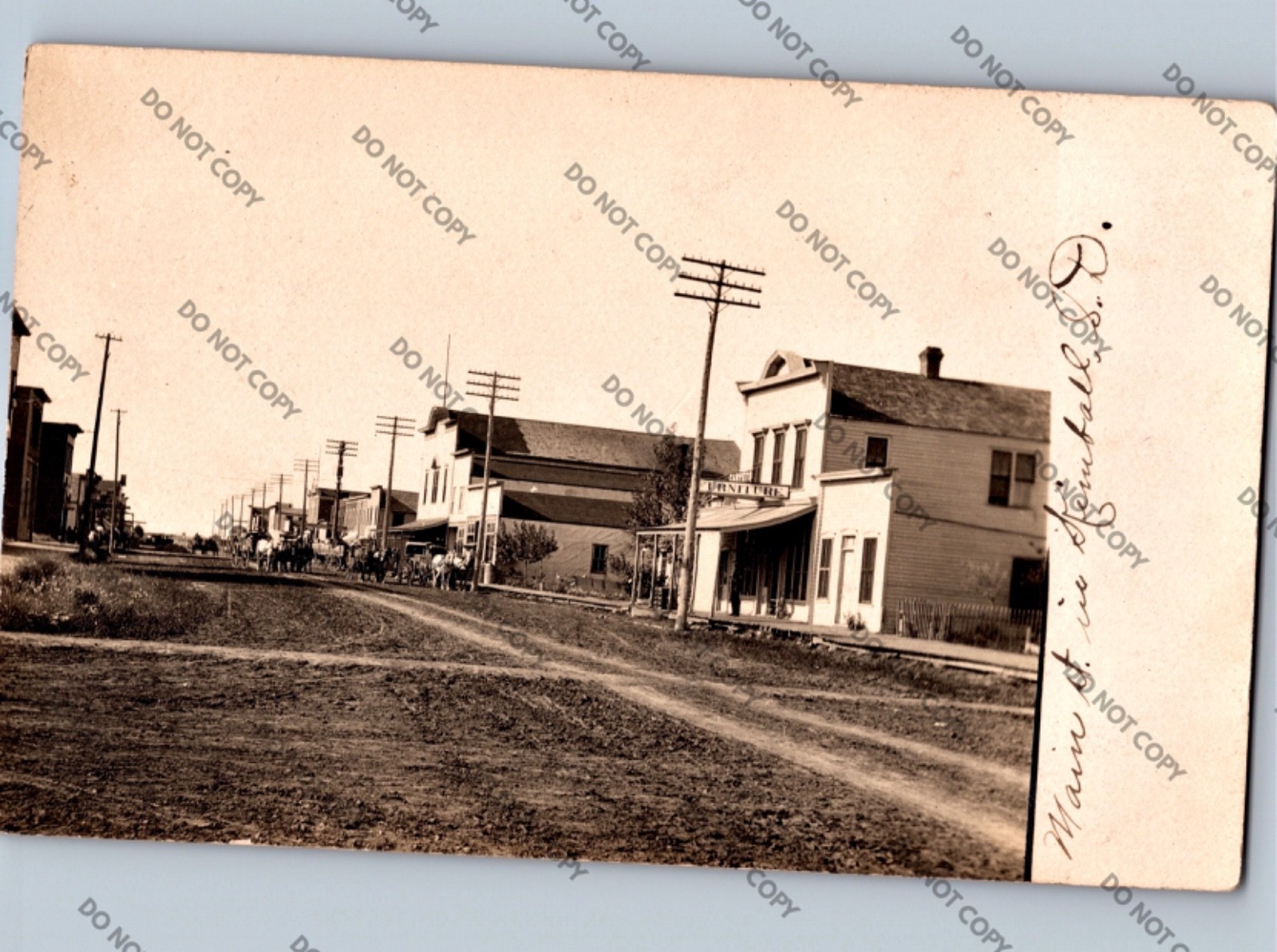 c1910 Main St KIMBALL South Dakota SD Street View Brule County RPPC Real Photo