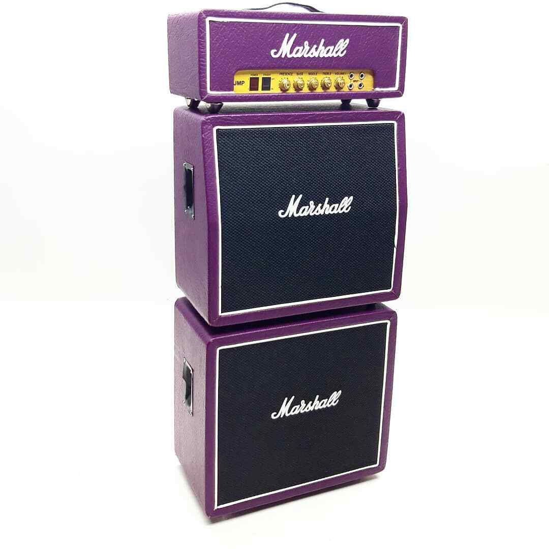 MARSHALL MINIATURE 1/6 FIGURE SCALE GUITAR AMPLIFIER PRINCE PURPLE RAIN SET     