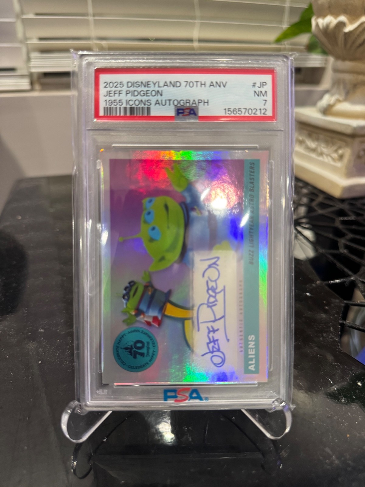 2025 Topps Disneyland 70th #TSSA-JP Jeff Pidgeon as Aliens Toy Story Auto PSA 7
