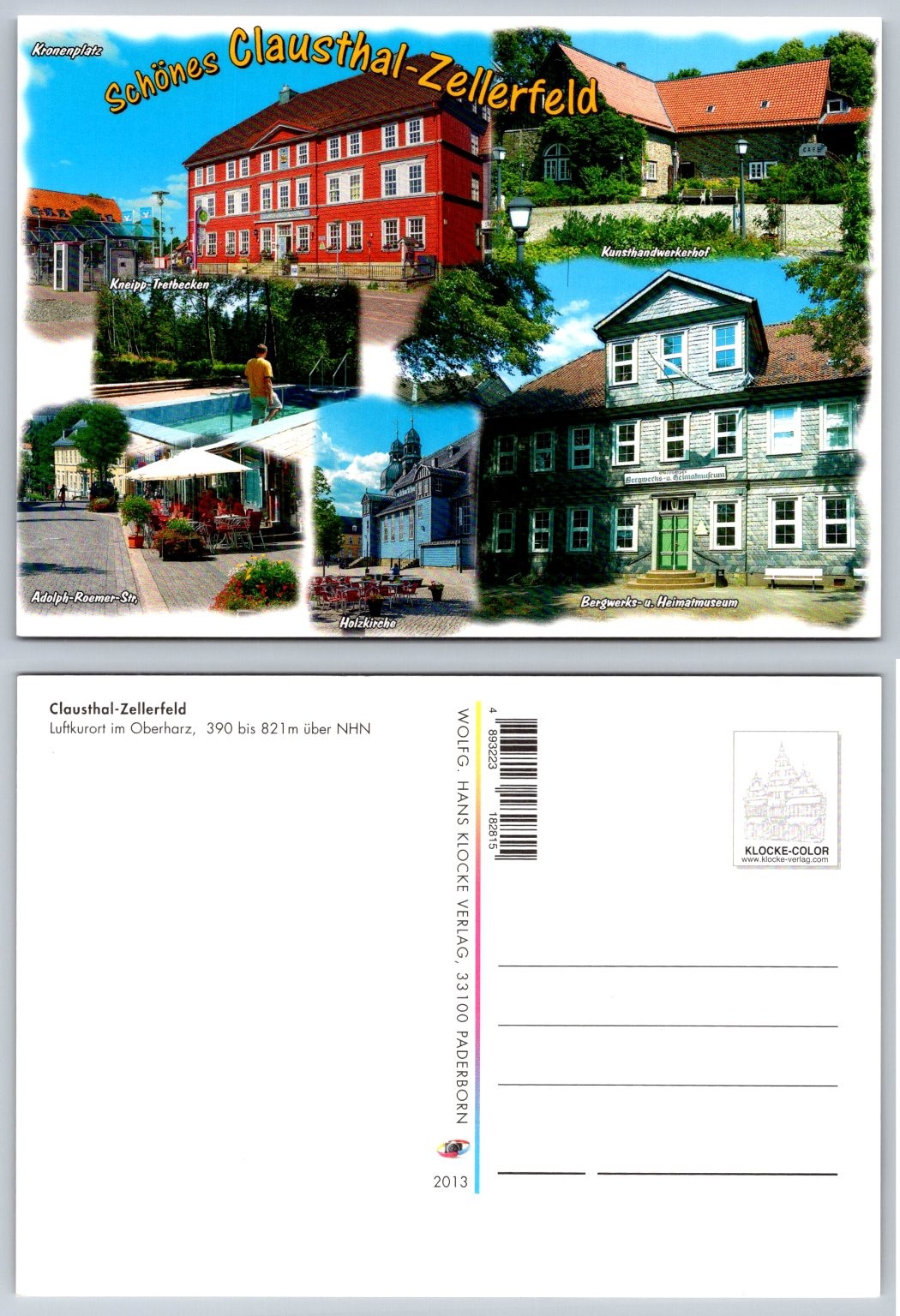 2013 Clausthal-Zellerfeld Germany Postcard Harz Mountains Tourism Collage
