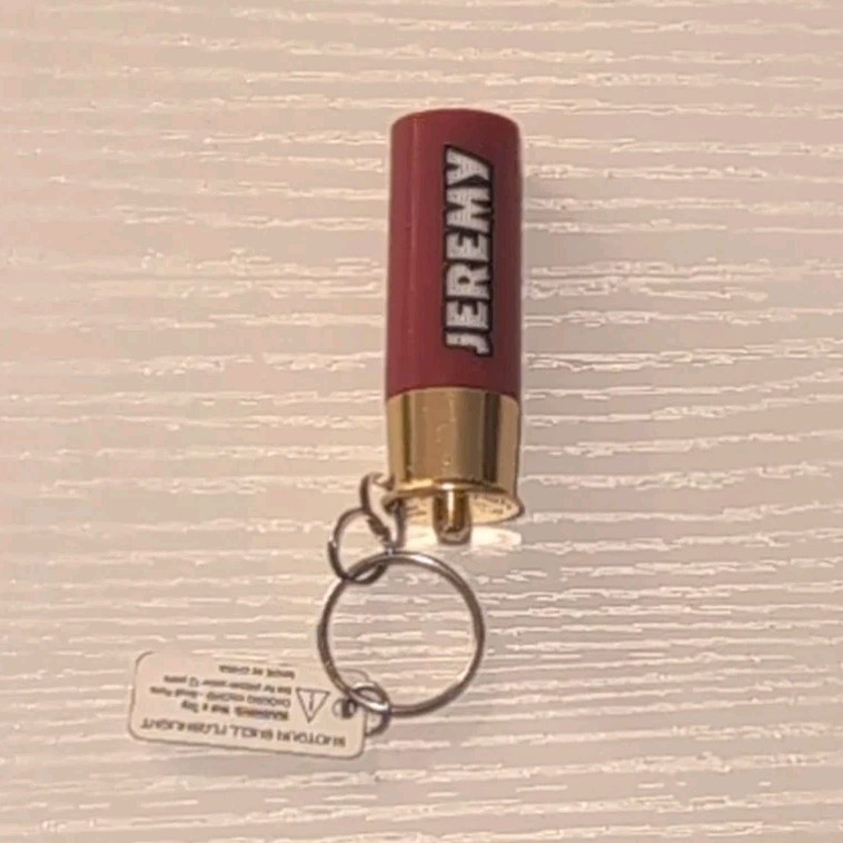 JEREMY Advertising Flashlight Keychain, Detachable Keyring, Red/Gold/Silver