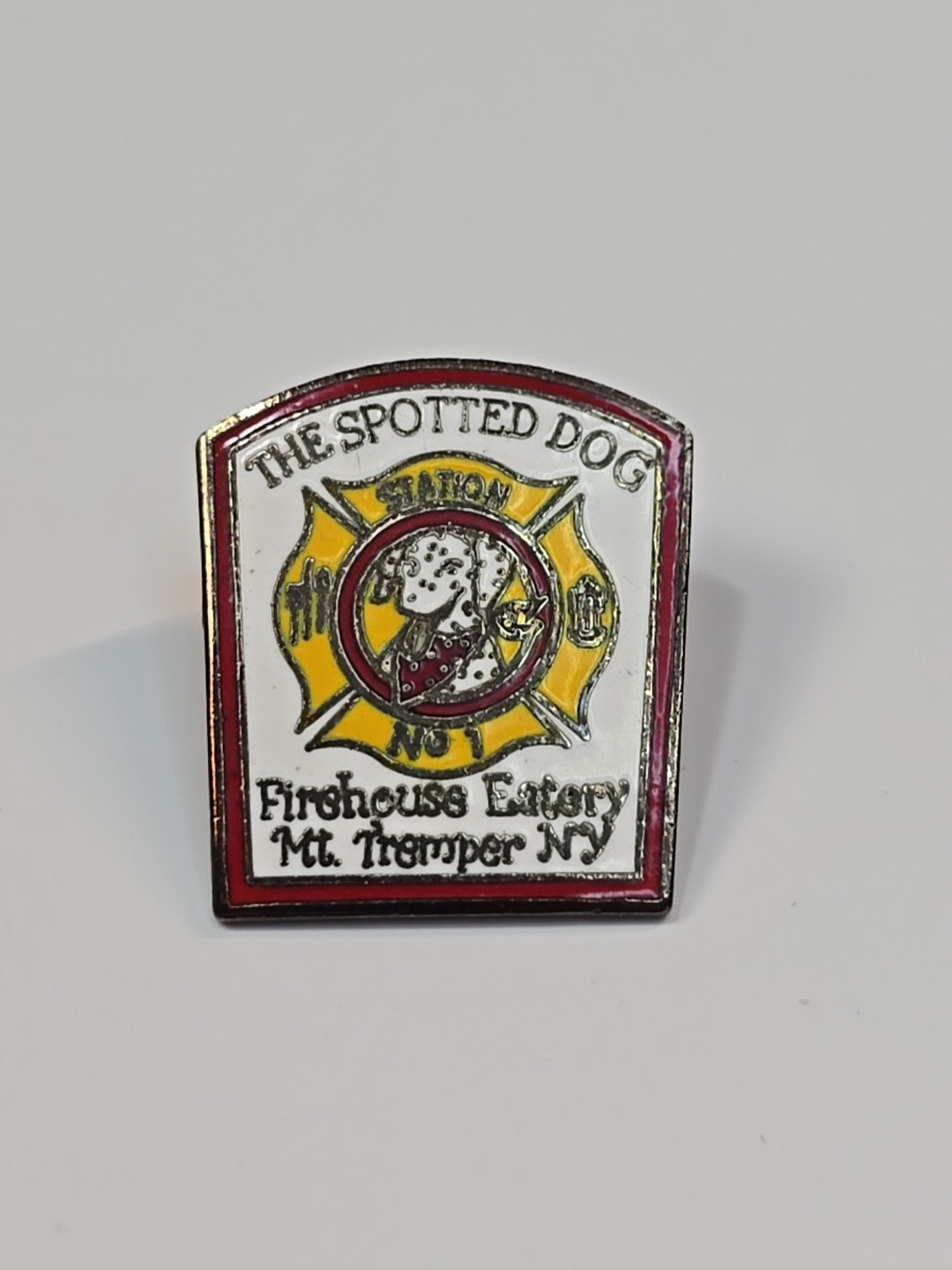 The Spotted Dog Souvenir Lapel Pin Firehouse Eatery Mt Tremper NY