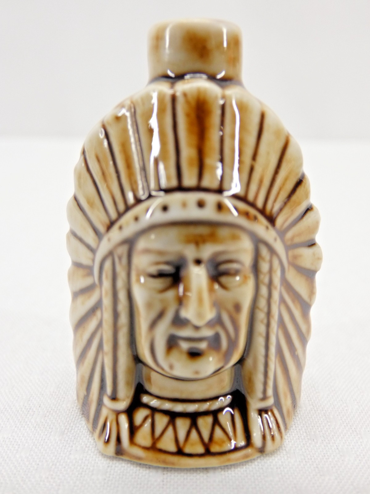 #13 Schafer Vater German Porcelain Figural Perfume Bottle Native American 1 3/4\