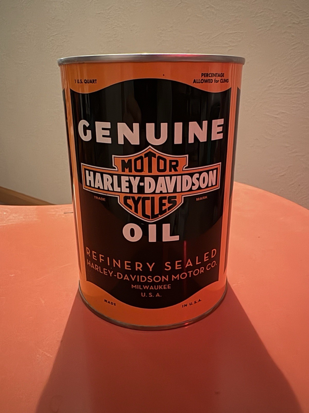 Harley Davidson Series 1 Limited Edition SAE 20W-50 Oil Can 1 Quart ￼