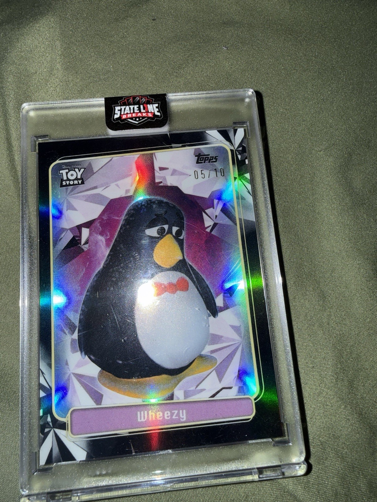 2025 Topps 30 Years of Toy Story Wheezy Taaffeite black Refractor SP #5/10
