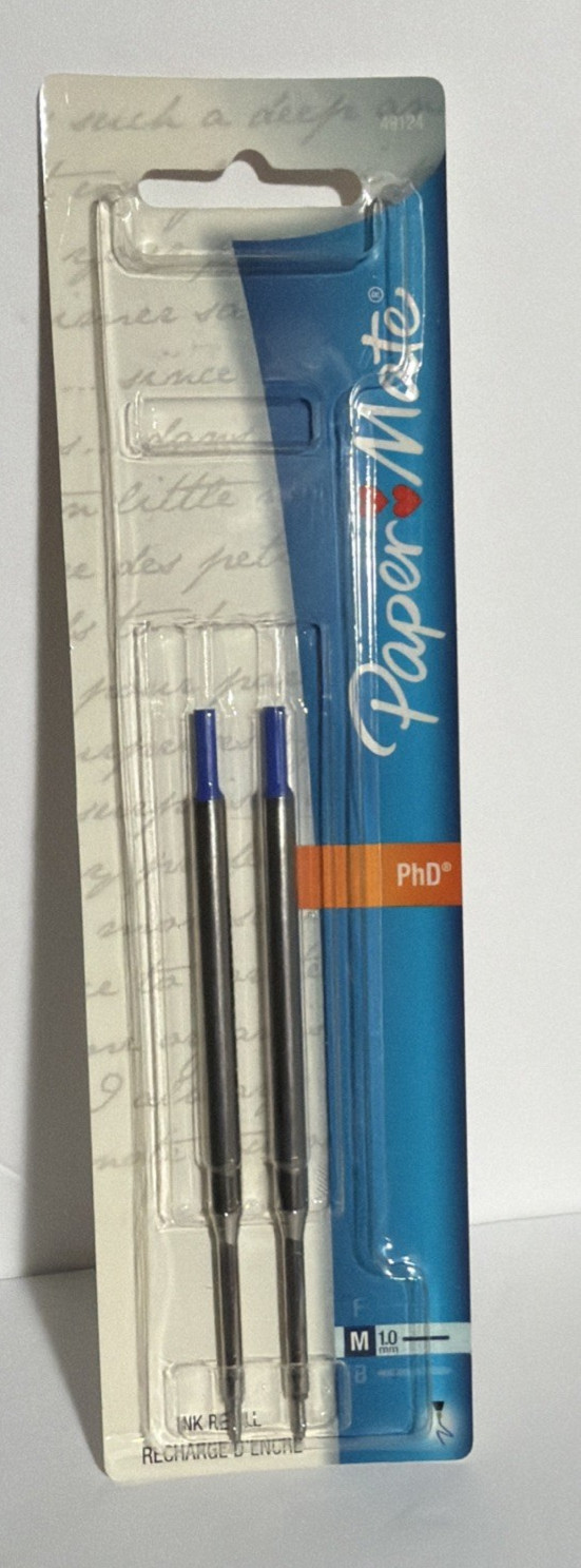 PAPER MATE BLUE Medium Point 1.0mm Ballpoint Pen Refills Lubriglide PhD Profile