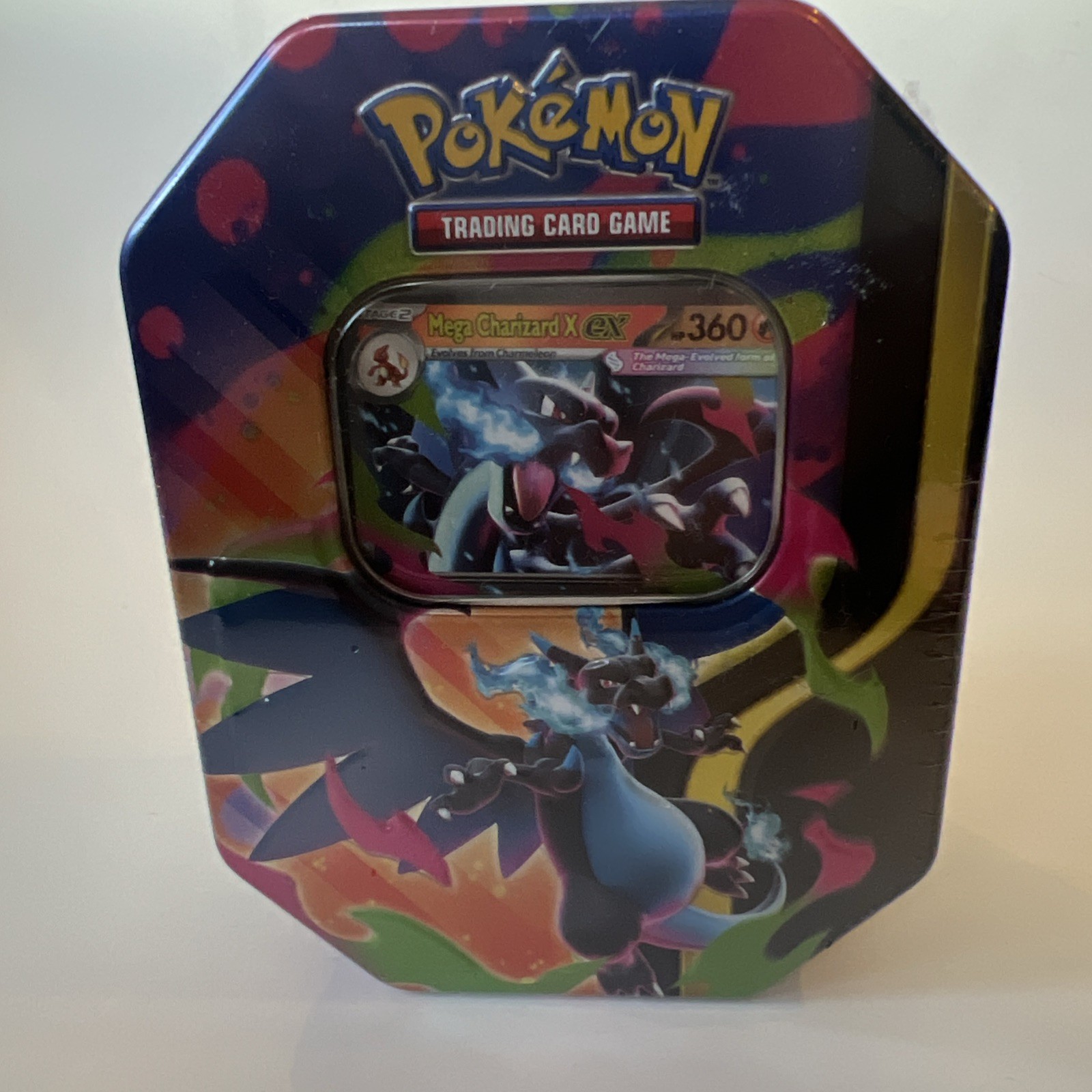 Pokemon TCG Mega Evolution - Mega Charizard X EX Tin (x4 Packs) BRAND NEW/SEALED