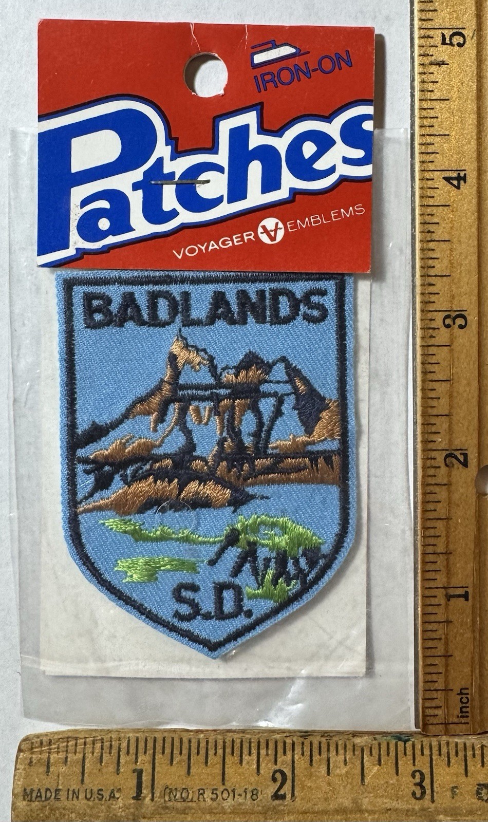 Vintage Badlands National Park South Dakota Patch Voyager Travel Souvenir