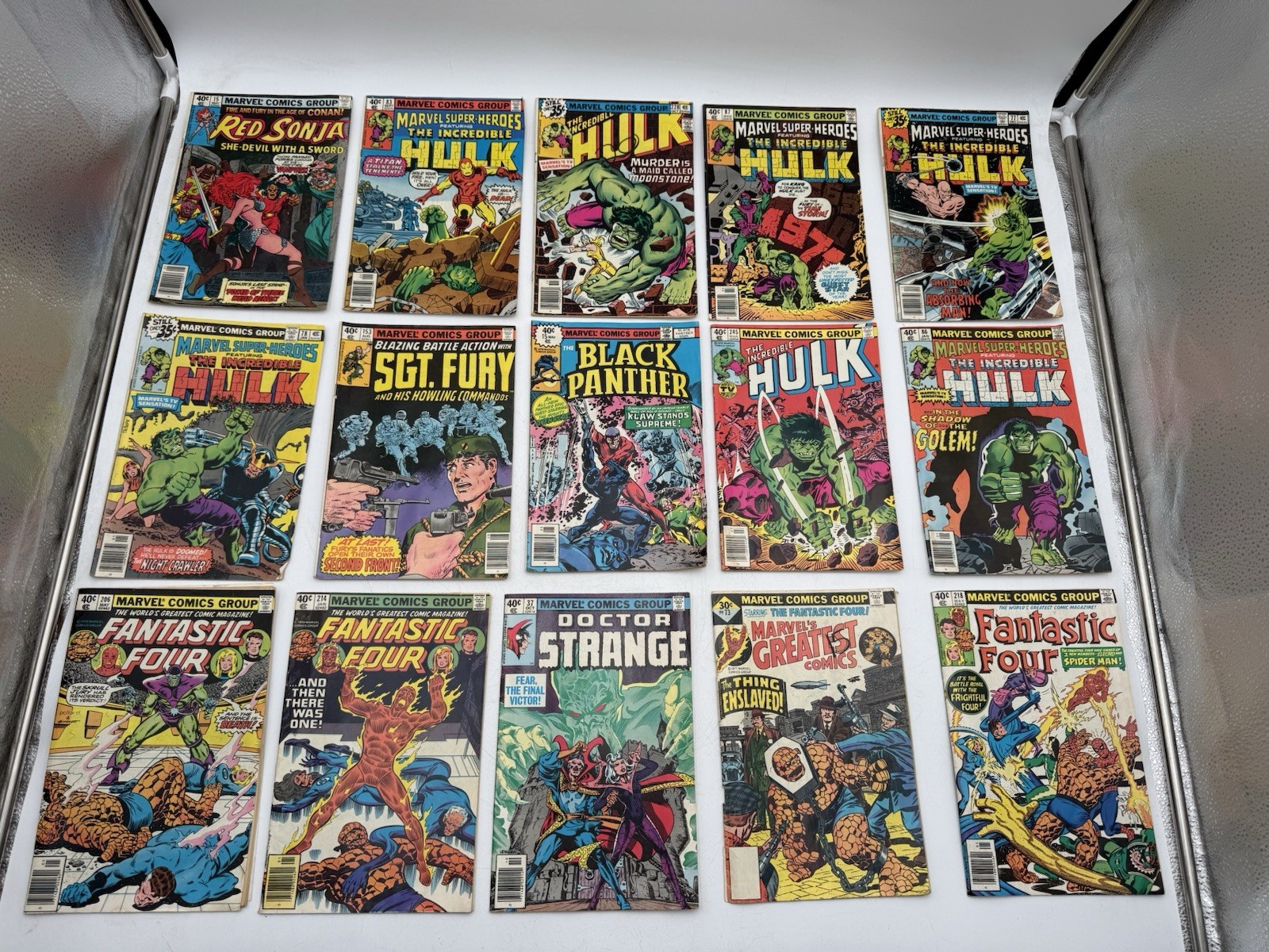 Vintage Marvel Comics Lot of 15 Hulk Fantastic Four Black Panther 1970s 1980s #3
