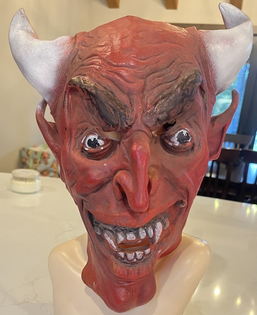 Vintage 1990 Distortions Unlimited Mini Devil Mask Rare Mushroomhead Latex