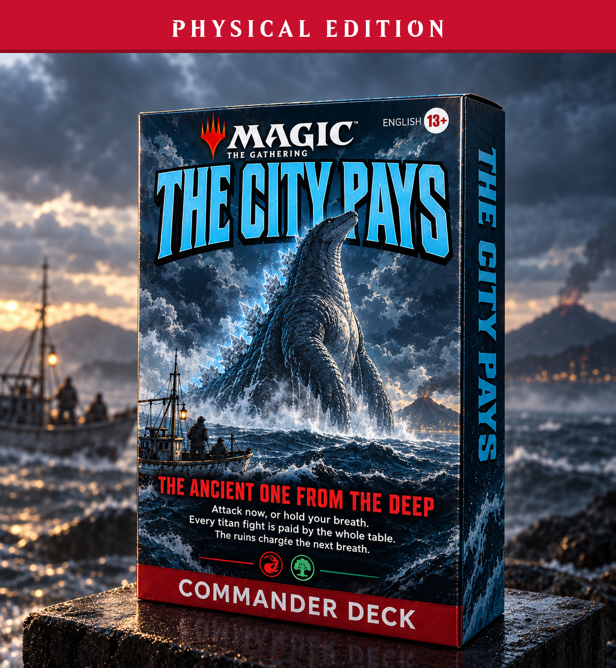 Godzilla - King of the Monsters, PRINTED 100 Card Commander Deck, MTG EDH