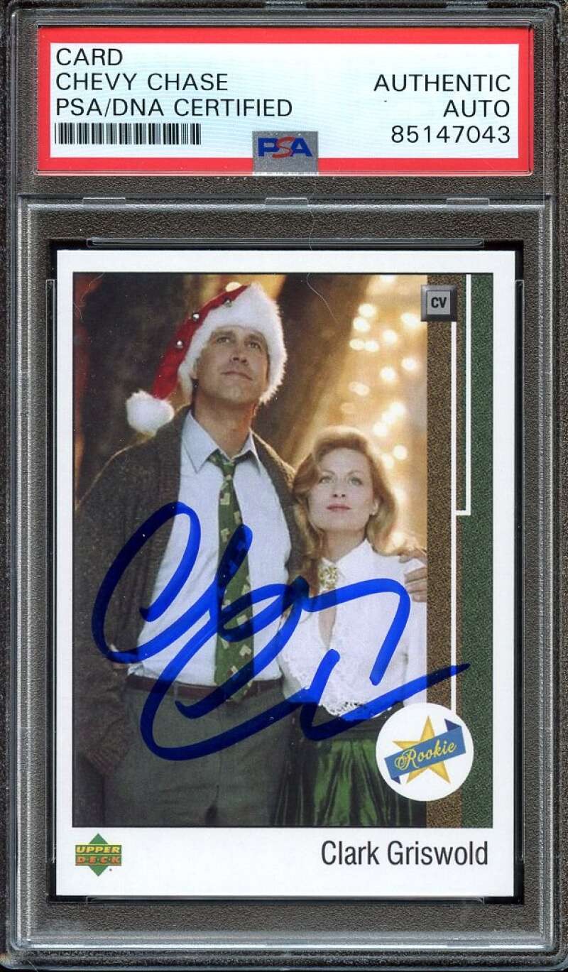 CHEVY CHASE PSA/DNA AUTO CHRISTMAS VACATION CLARK GRISWOLD 1989 UPPER DECK