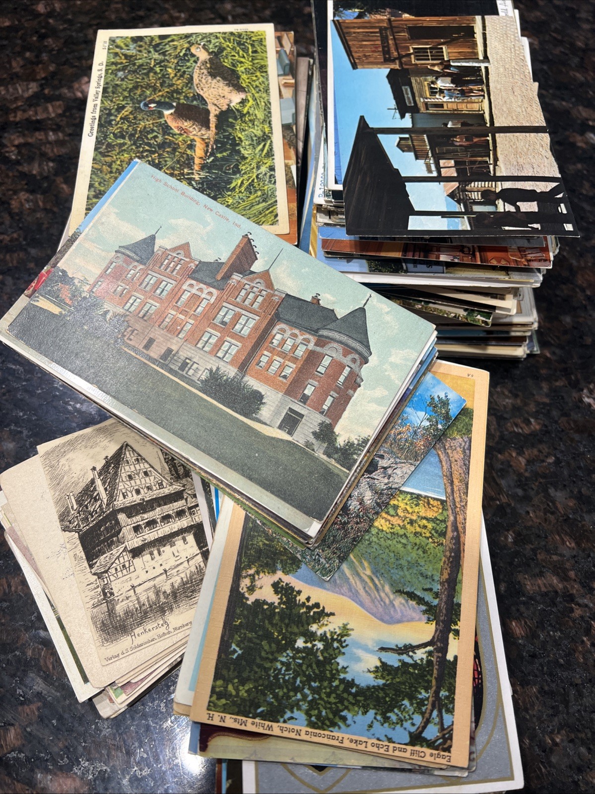 BIG Lot of 570 Vintage/Antique Postcards | Travel Govt Colleges Some Used