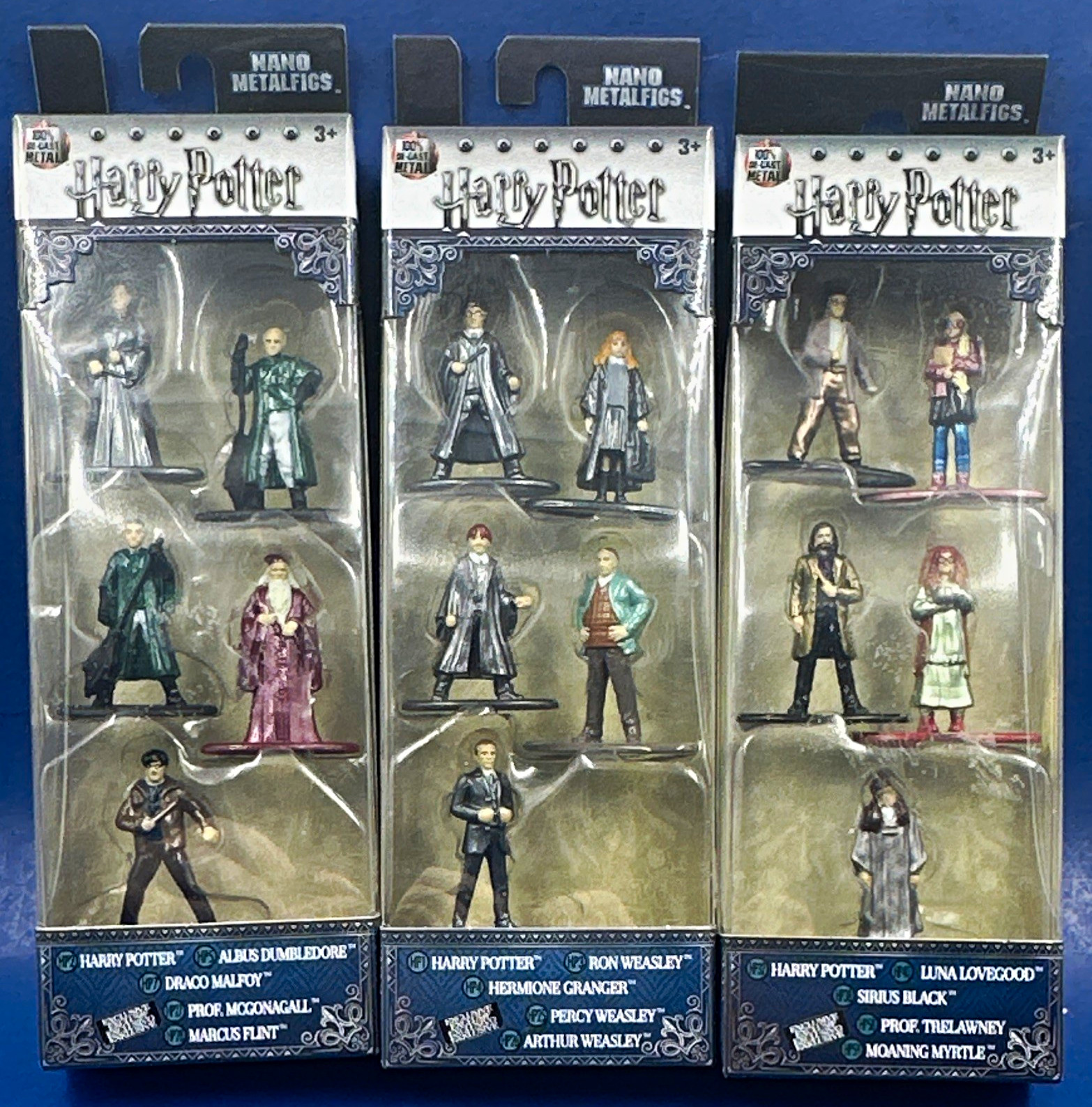 Harry Potter Figures Lot of 3 Nano Metalfigs Rare and Exclusive Hermione Myrtle