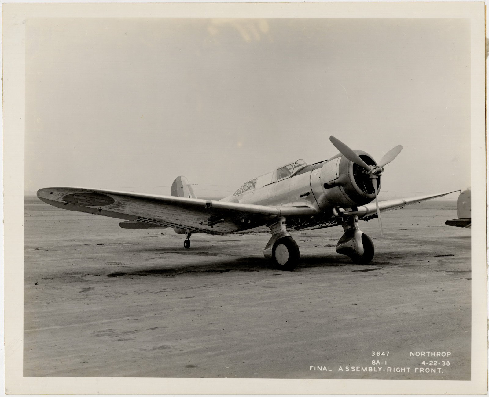 Northrop 8A-1 Swedish Air Force B 5 Dive Bomber 1938 Original Factory Photo 8x10