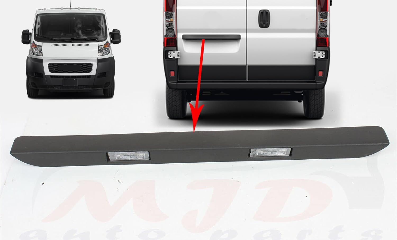 For Dodge RAM PROMASTER 1500 2500 3500 Rear License Plate Number Plate Light Tri