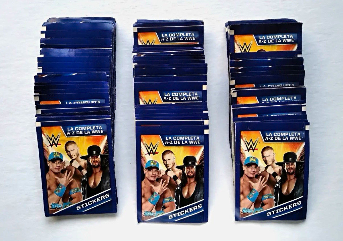 88X RARE Topps WWE 2015 Sticker Packs Sealed