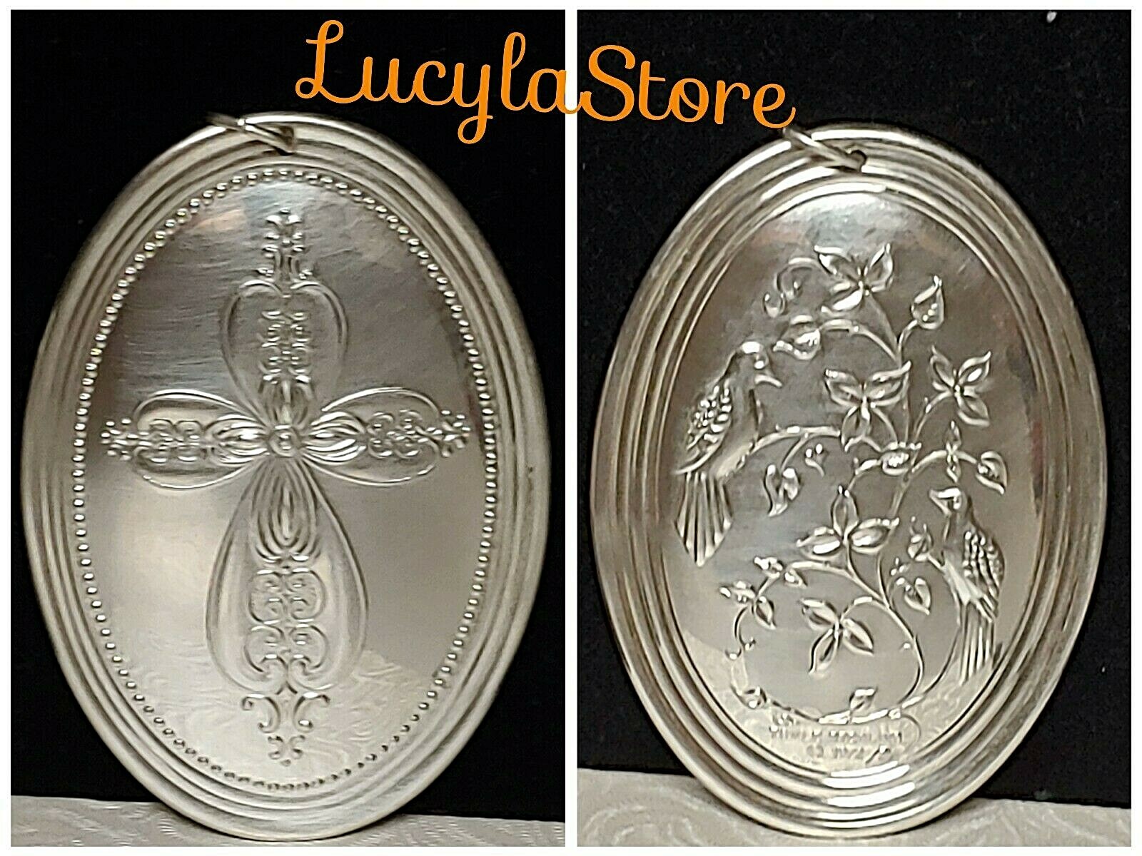 Vintage 1972 Towle STERLING Mistletoe Christmas Ornament Medallion 2Turtle Doves Vintage 1972 Towle STERLING Mistletoe Christmas Ornament Medallion 2Turtle Doves