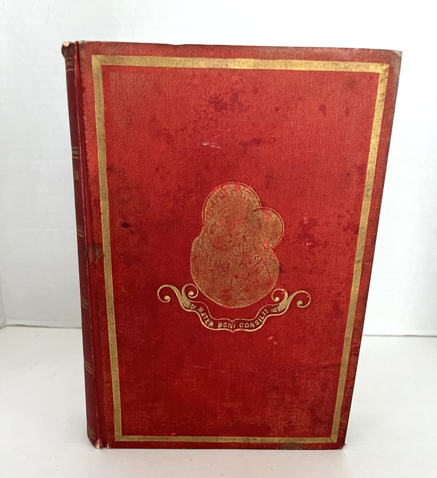 Antique The Virgin Mother Of Good Counsel 1884 Dillon Red Hardcover Book Rome