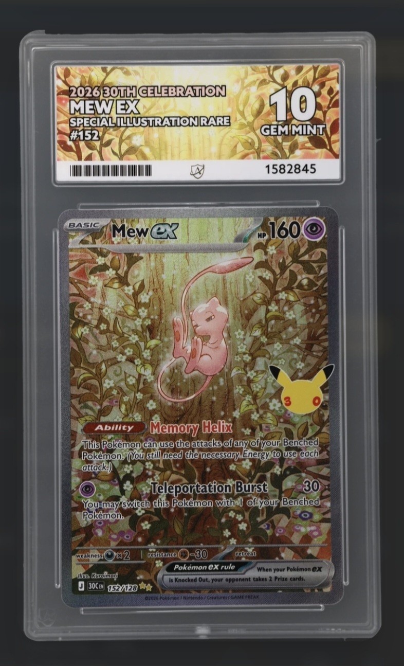 Pokemon TCG - 30th Celebration - Mew ex 152/128 Holo - Graded ACE 10 (GEM MINT)
