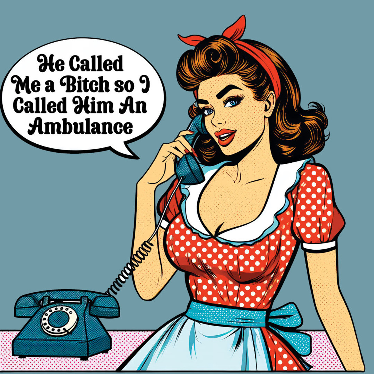 Retro Lady fun cute funny High Quality Metal Fridge Magnet 4x4 1266