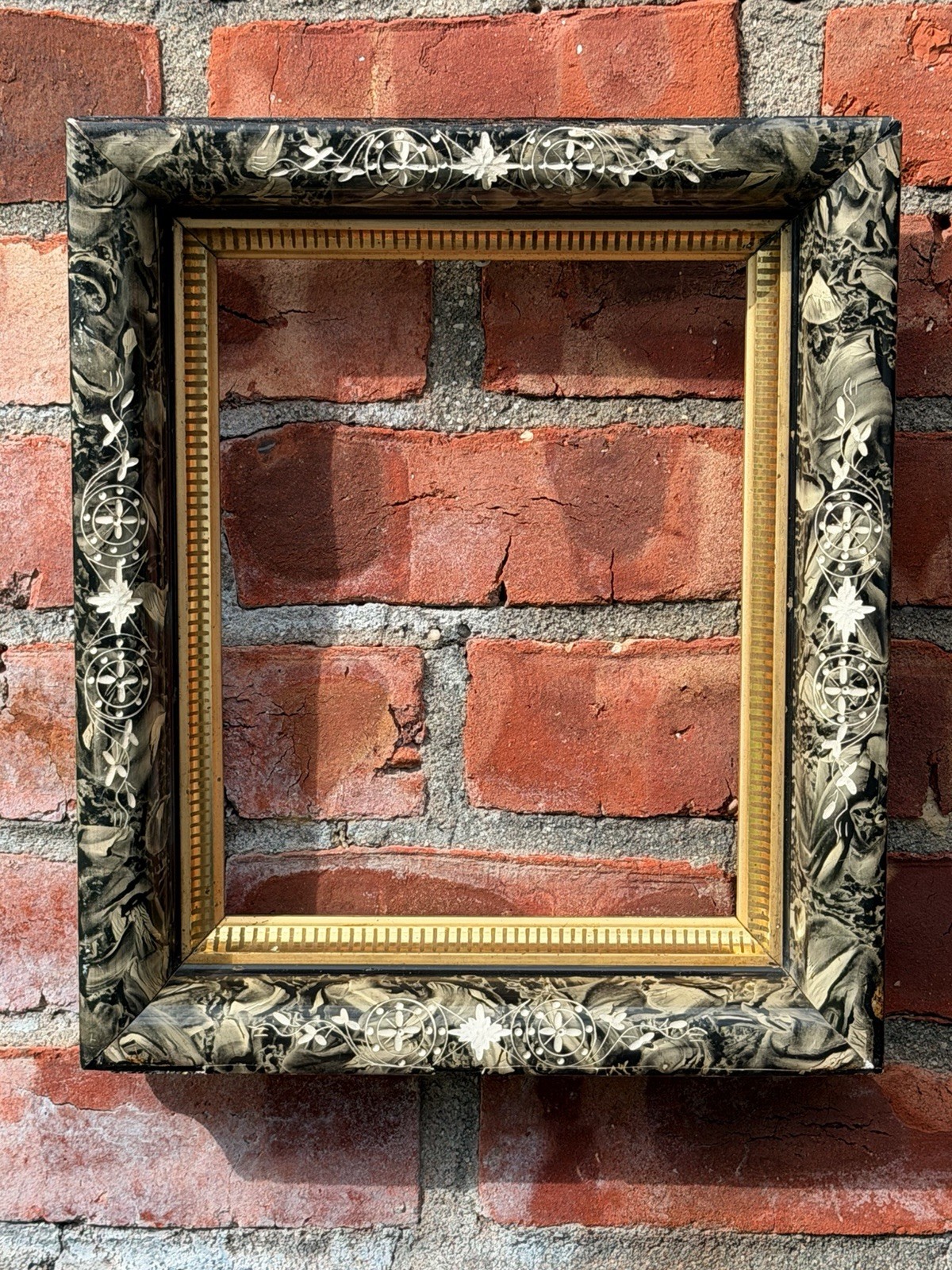 Beautiful Circa 1880 Aesthetic Movement Eastlake Style Faux Bois Picture Frame