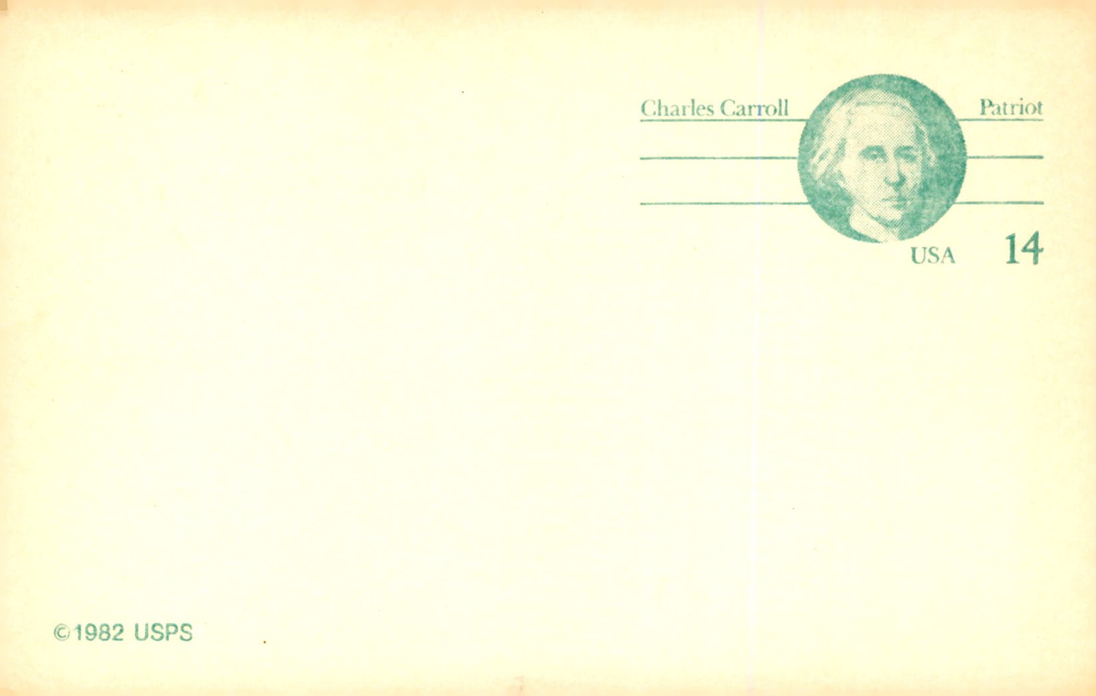 Charles Carroll, Patriot, 1982 Postcard
