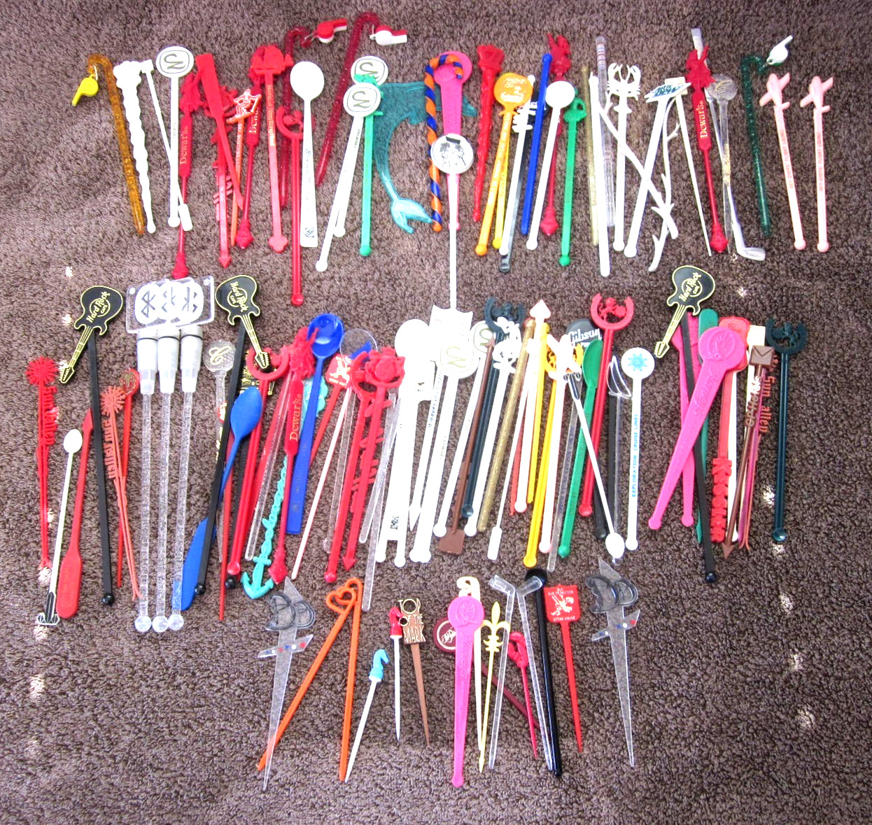 Lot 115 Rare Vintage Swizzle Sticks Drink Stirs / Picks Casino Hotel Airlines