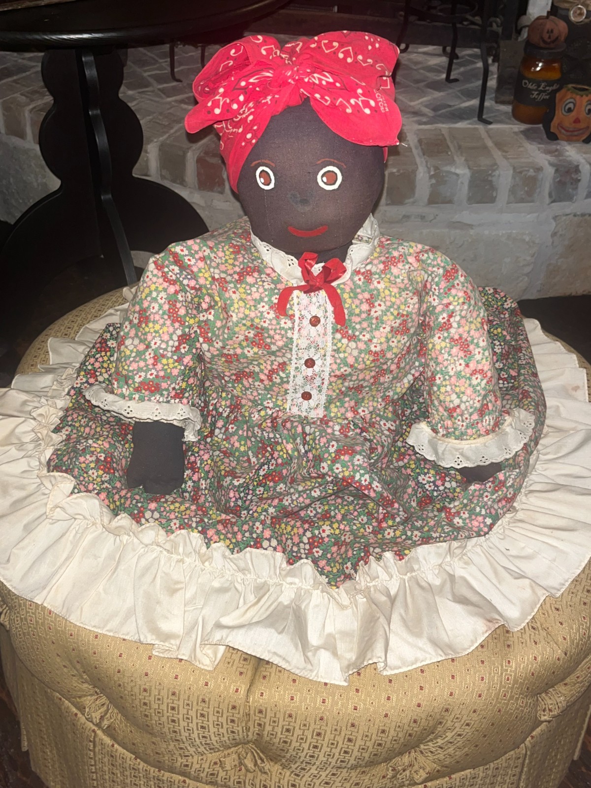 Vintage LARGE 3\'+ Primitive Folk Art Toaster Cover Shelf Sitter Doll RARE Size