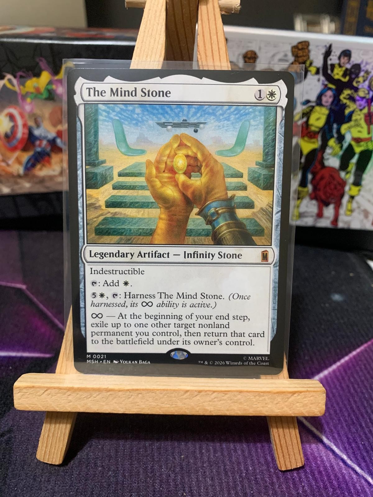 THE MIND STONE 21 MYTHIC MARVEL SUPER HEROES MAGIC: THE GATHERING NM/M