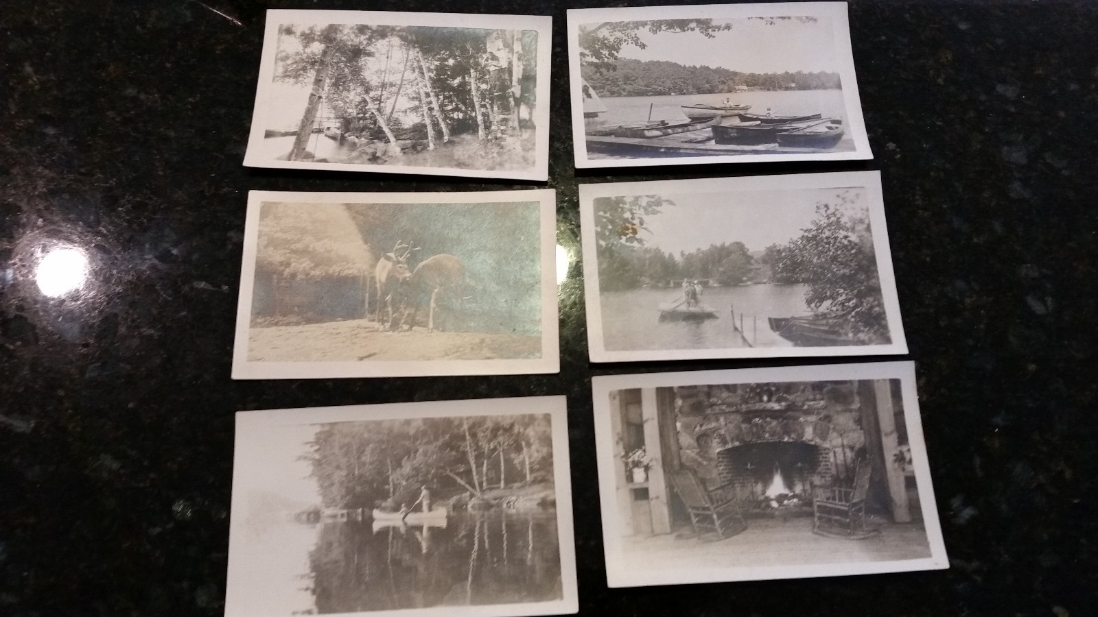 Lot: 20 Maine RPPC Photo Postcards 1910's Scenic Lakes Moose Historic Buildings 