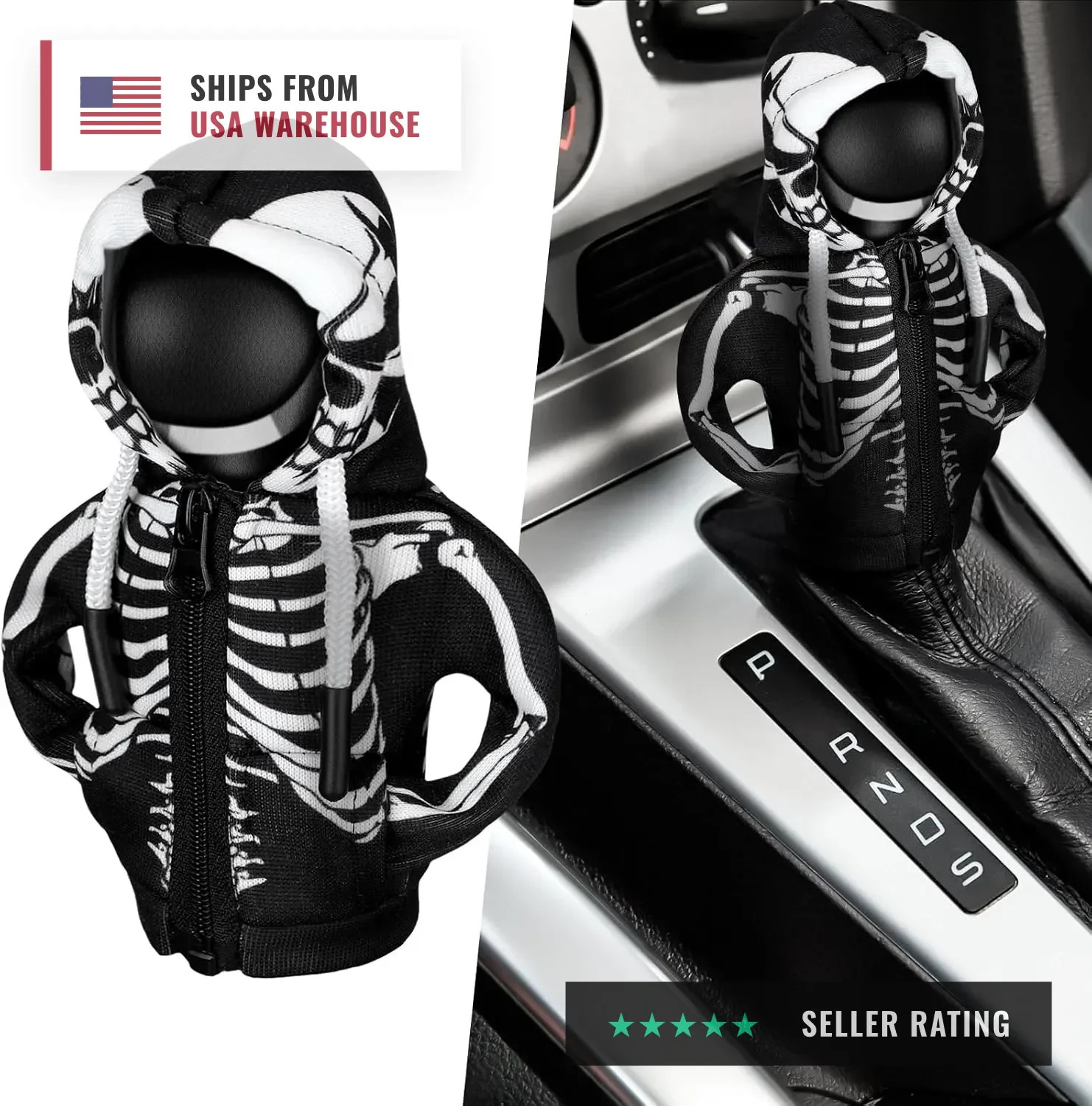 Christmas Car Gear Shift Hoodie Decoration Halloween Funny Gear Shift Cover Mini