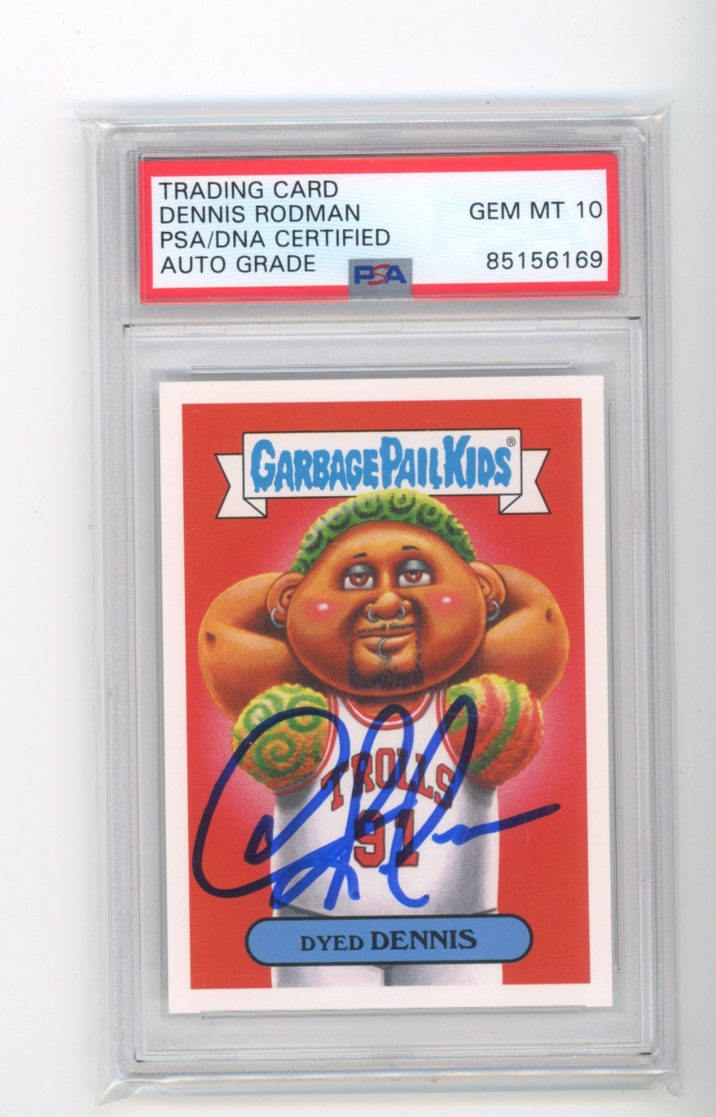 2019 Garbage Pail Kids We Hate the \'90s Dyed Dennis #7a AUTO GRADE PSA 10