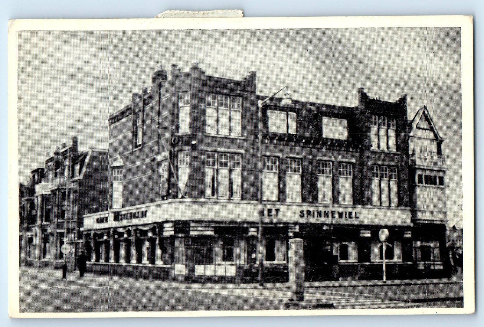 Den Haag Netherlands Postcard Hotel Cafe Restaurant Het Spinnewiel c1950\'s