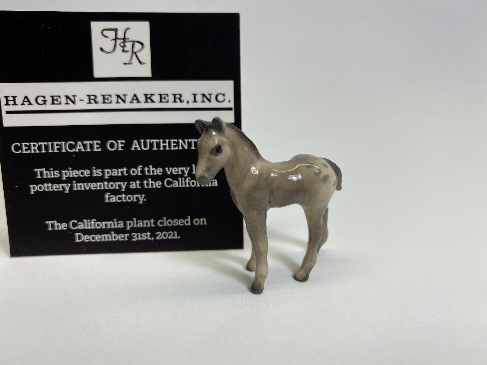 Hagen Renaker #807 2011-1 Appaloosa Gray Foal NOS Last of the Factory Stock 
