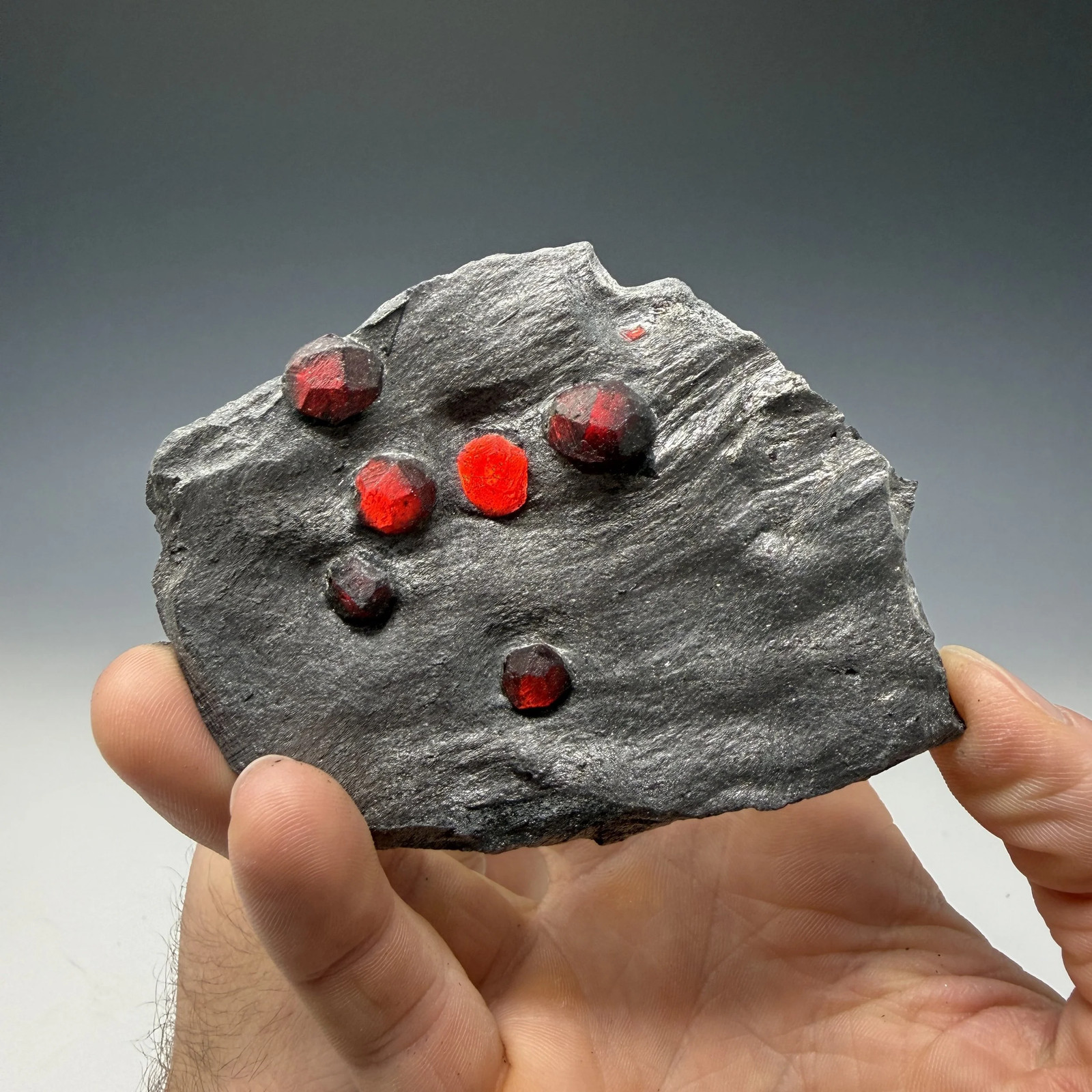 Almandine Garnet, Graphite Schist, Red Embers Mine, Erving, Franklin County