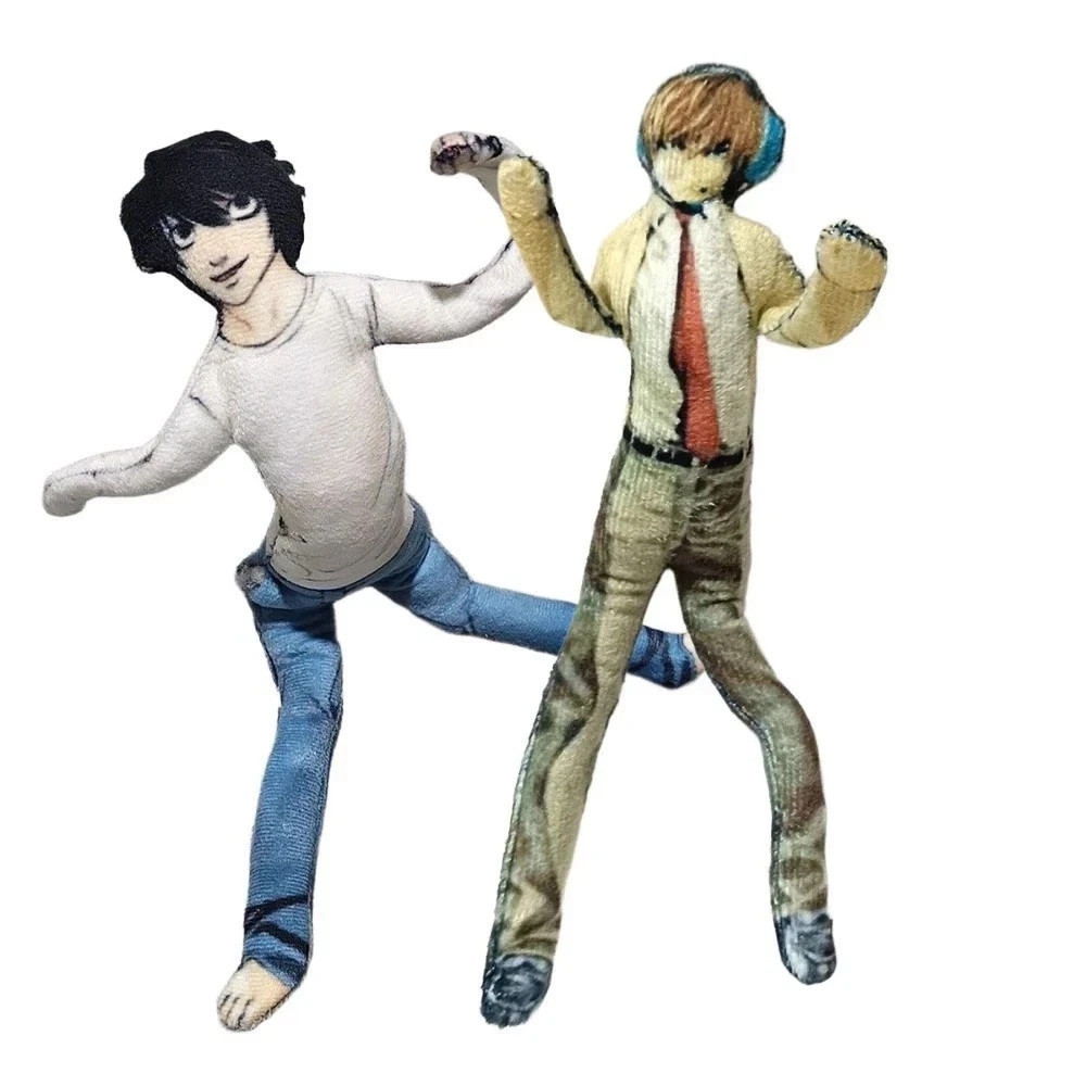 2pcs Anime Light Yagami L Plush Doll 28cm Twistable Soft Toy Room Decor Gift