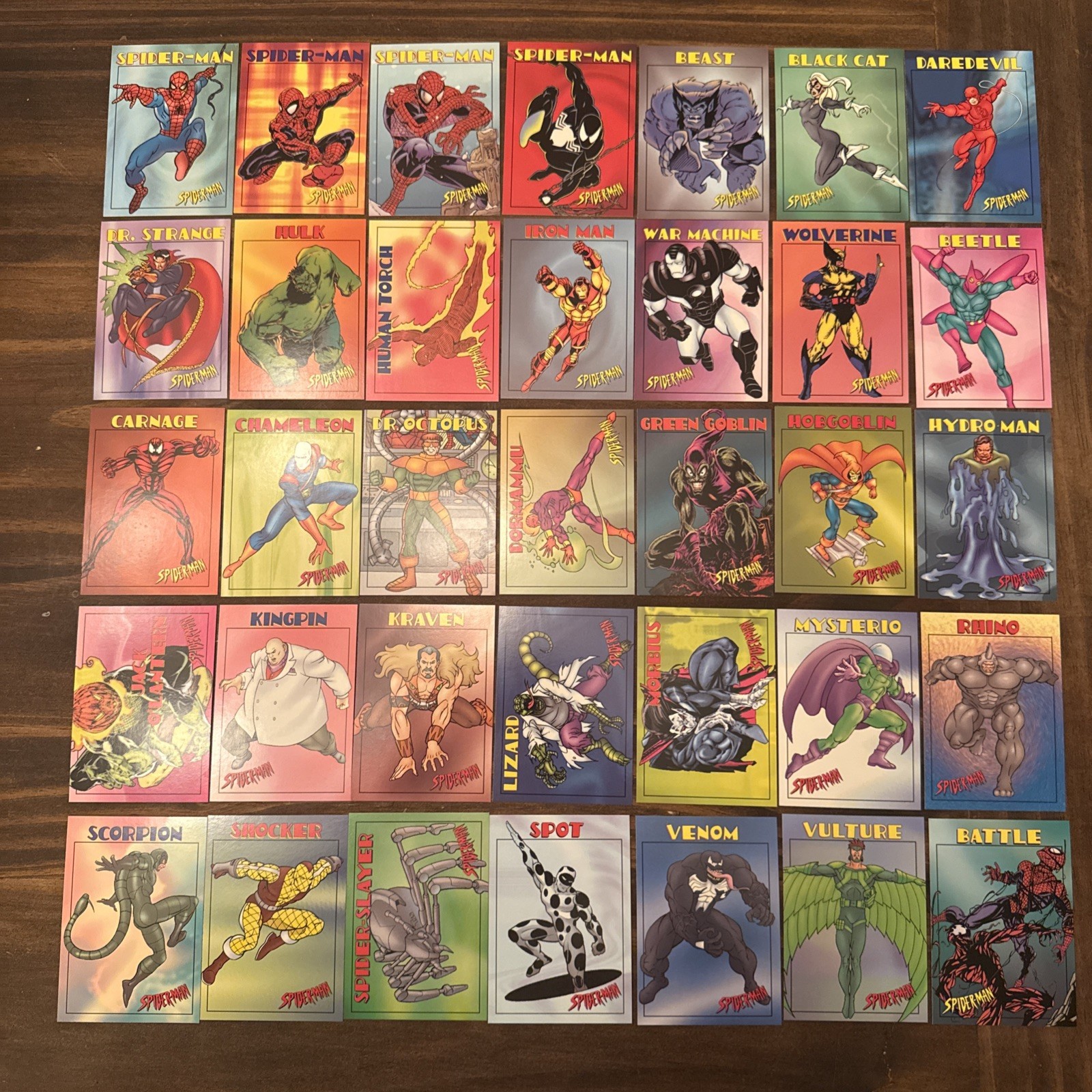 1997 Fleer Skybox SPIDER-MAN  Complete Basic 50 Card Set Near Mint Marvel Comics