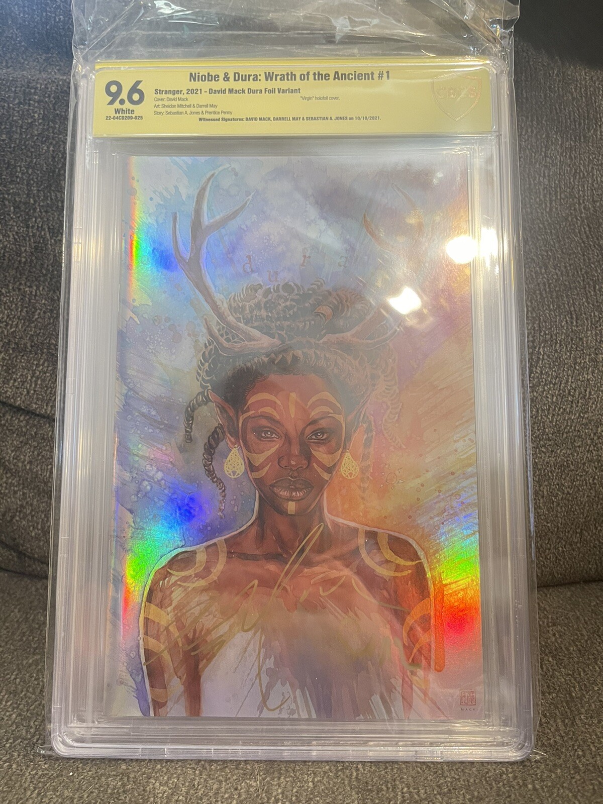 Niobe and Dura: Wrath of the Ancient #1 Mack Foil Virgin - CBCS 9.8 Triple Sig
