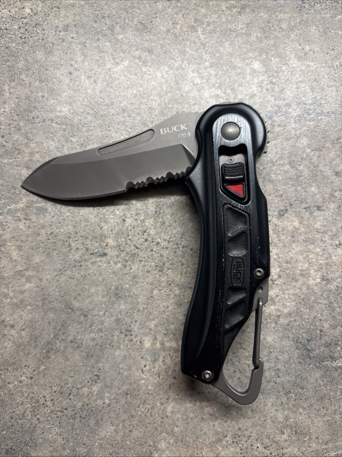 Buck Knives 770 Flashpoint Knife with Carabiner Clip Forever Warranty