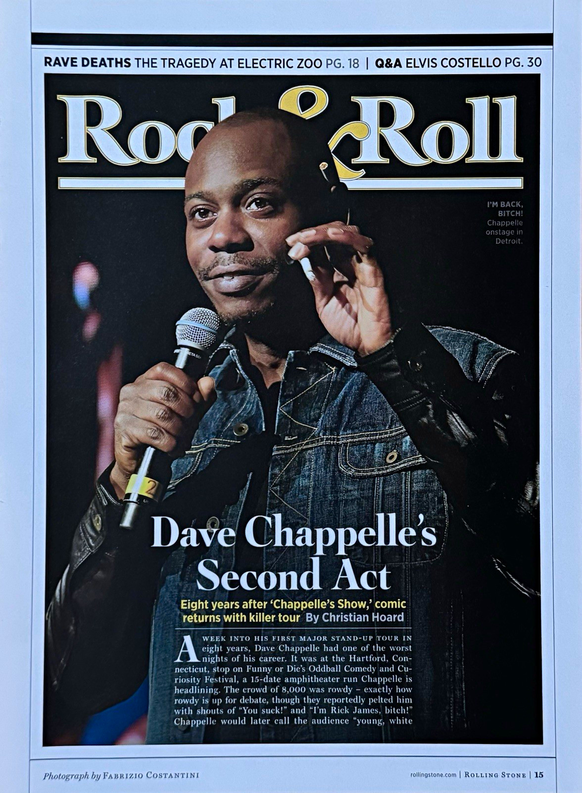 Dave Chappelle\'s Second Act Rolling Stone Rock & Roll Promo Ad 8x10