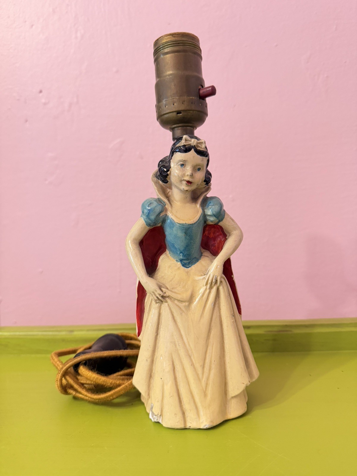 1938 Rare Antique Disney Snow White Lamp (Working) (Tested) by La Lamp